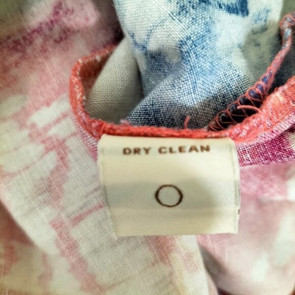 (1009) CLOTHES Women's Multicolor 3/4 Sleeve Linen Blend Top Size XL - Picture 4 of 7